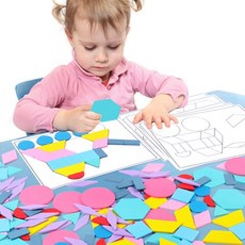 칠교 퍼즐 교재 차의력 키우기 원목 탱그램 유아교구 모양 평면 만들기 180조각