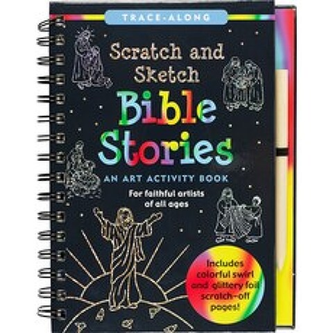 Scratch & Sketch Bible Stories (Trace Along): An Art Activity Book for Faithful Artists of All Ages Spiral, Peter Pauper Press, English, 9781441335388