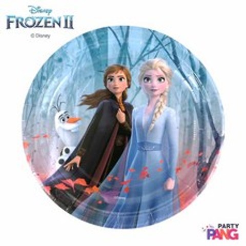 디즈니 겨울왕국 2_파티접시 18cm 6입 (안나 엘사 & 올라프), 단품, 단품