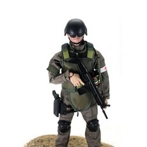 경찰 군인 인형 프라모델 특수부대 피규어 밀리터리 피규어 군인 모형, NB04(구호병)