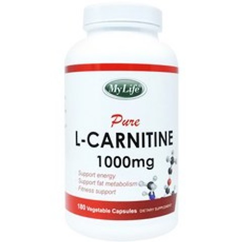 My Life 엘카르니틴 L Carnitine 1000mg 180 야채캡슐, 1병