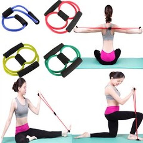 1Pcs Resistance 8 Type Muscle Chest Expander Rope Workout Fitness Exercise Yoga Tube Sports Pulling Exerciser Gym Bodybilding