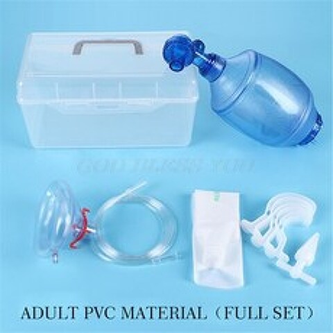 성인/어린이/유아 수동 Resuscitator PVC Ambu 가방 산소 튜브 응급 처치 키트 Q39E|안전 & 생존 장비|, 1개, 단일