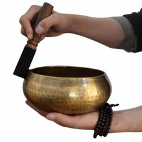 싱잉볼 명상도구 명상벨 씽잉볼 새로운 2021 구리 만들어진 금박 요가 노래 그릇 불교 티베트어 차크라 명상 명상 노래 그릇