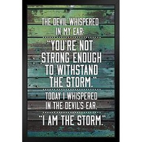 I Am The Storm Quote Wood Motiva (I Am the Storm Wood 12043 Standing Frame in Black Wood 9x13 in.), 본상품