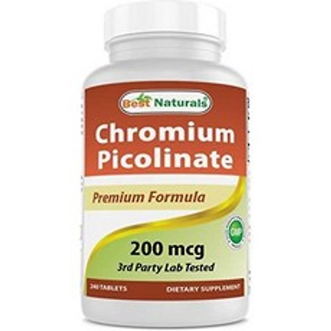 FYH Best Naturals Chromium Picolinate Tablet 200 mcg 240Count, One Color_240 Count Pack of 1, One Color_240 Count Pack of 1, 상세 설명 참조0