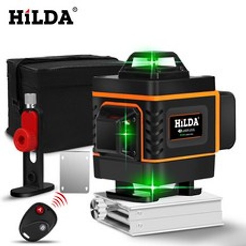 HILDA 16라인 4D 레이저 레벨기 그린레이저 수평기, 16라인 레이저 레벨기