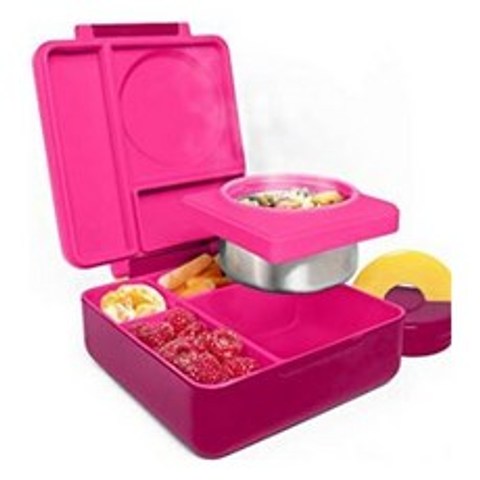 OmieBox 어린 이용 도시락 상자-누수 방지 보온병이있, saleoop 핑크 베리
