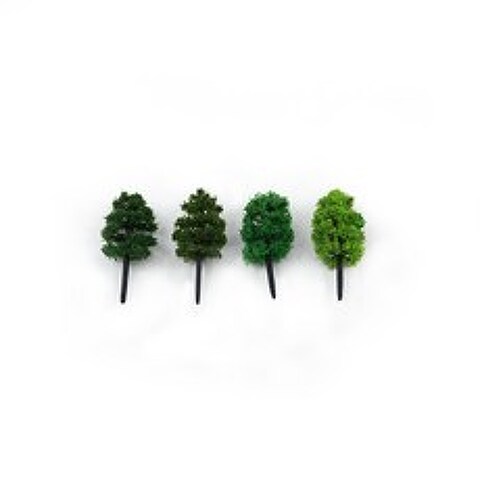 테라리움 만들기 재료 건축나무모형 조경나무 4종 택1 테라리움 젤캔들 디오라마, 3.5cm(4P)