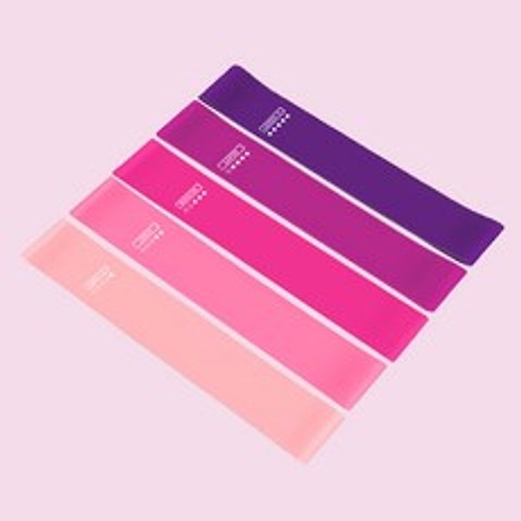 라텍스 루프밴드 5종 세트, LEVEL.2 핑크(단품)