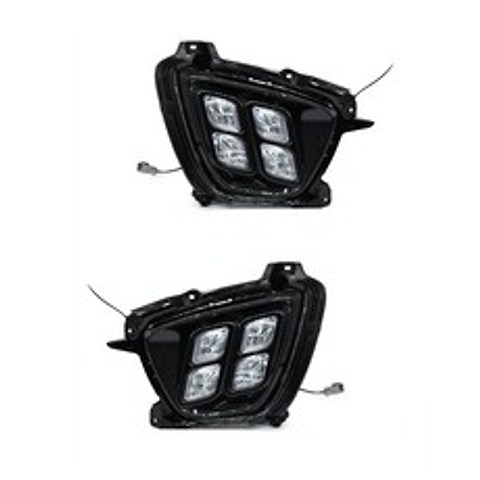 프리메로 올뉴쏘렌토 쿼드아이 4구 LED 안개등, 블랙 유광, 1세트