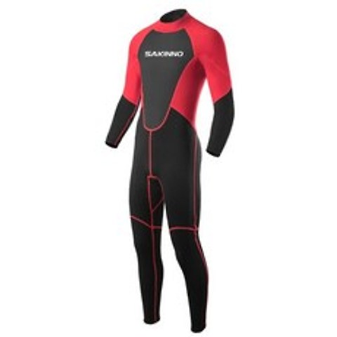 2mm 네오프렌 전신 다이빙 잠수복 러쉬 가드 남성 여성용 UV 보호 수영복 서핑 스쿠버 다이빙 수영 세일링, 빨간, XL