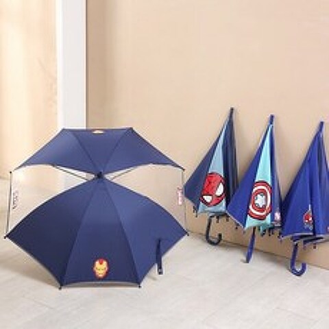 마블 55 포인트 투명 비닐 아동 장우산