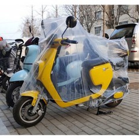 비 눈 봄철 꽃가루 황사 먼지쌓임 방지를 위한 오토바이 비닐커버 (사이즈택1), M