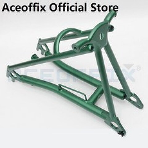 PRO ACEOFFIX 2020 우편 녹색 Brompton 접이식 자전거 프레임 크롬, 광택있는 녹색, 16 인치