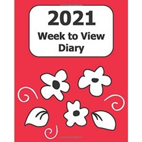 2021 년 주간 일기보기 : 큰 활자 (빨간색 꽃 표지)-8 