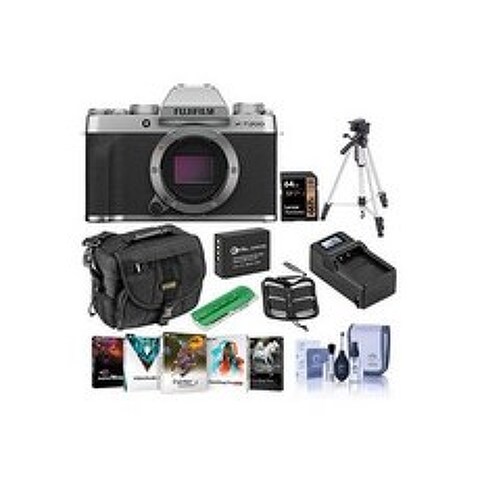 Adorama Fujifilm X-T200 Mirrorless Digital Camera Body Silver With Premium Accessory Kit 16645618 B, One Color_One Size, 상세 설명 참조0, 상세 설명 참조0
