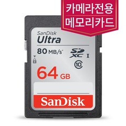 샌디스크 니콘 쿨픽스 P300 P310 카메라메모리 SD카드 64기가, 64GB