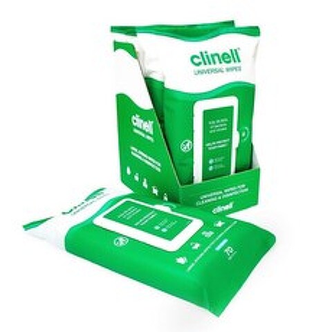 Clinell Universal Wipes Surface Disinfection Cleaning 클리넬티슈 향균 손소독 물티슈 XL 70매 4팩