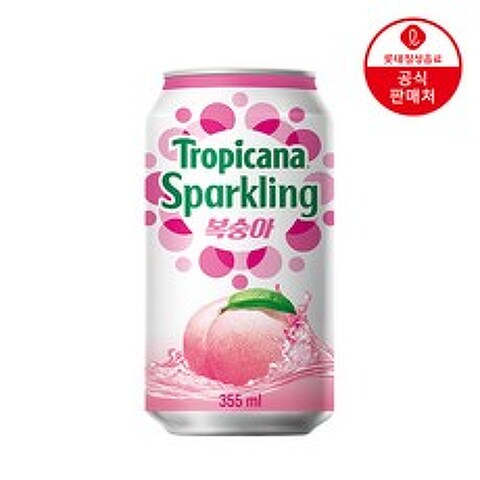 트로피카나 [롯데본사] 스파클링-복숭아, 24개, 355ml