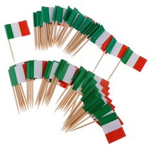 STK 100 조각 장식 깃발 이쑤시개 파티 음식 장식, 이탈리아