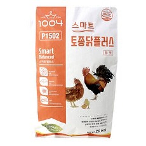 닭사료 닭모이 펠렛사료 가축사료 스마트토종닭플러스(펠렛)20kg, 20kg, 1개