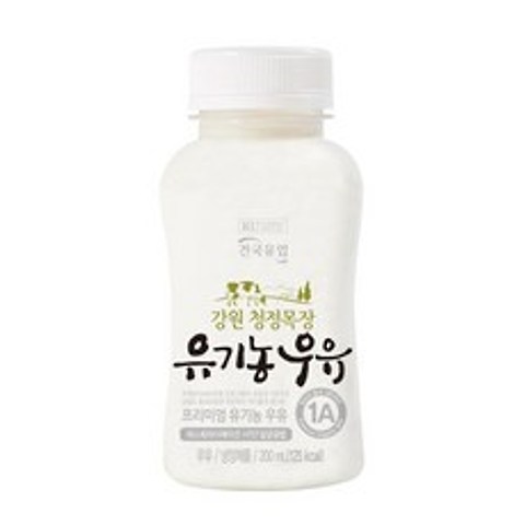 건국유업 건국 강원 청정목장 유기농우유 200ml (주5회/4주), 단품없음