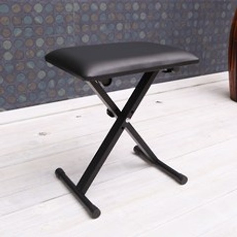 접이식 전자키보드 디지털피아노 신디사이저 의자, 블랙
