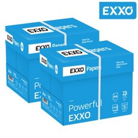 엑소(EXXO) A4 복사용지(A4용지) 75g 2BOX(5000매)