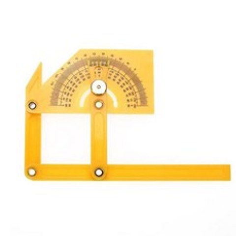 각도기 및 플라스틱 앵글 파인더 목공 측정 도구 0 ° ~ 180 ° 목공 각도 눈금자 각도기 측정 도구, 미국|Yellow