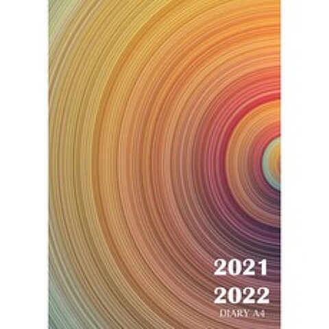 2021 2022 일기 A4 : 플래너를 보는 주 시간이있는 세로 일기 2021 년 6 월 ~ 2022 년 6 월 / 일일 주, 단일옵션