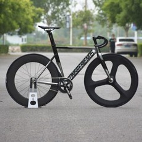 Fixie 트랙 자전거 알루미늄 합금 프레임 탄소 포크 단일 속도 자전거 고정 기어 자전거 700C 탄소 휠 V- 브레이크, 01, 53 센티미터 175 센티미터 -180 센티미터, 1 개 속도