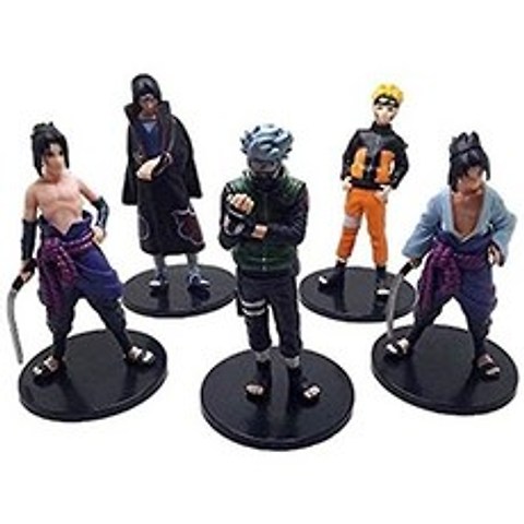 Maziner Doll 5 Pieces Janpan Anime Naruto Action Figure Uzumaki Naruto Figure Hatake Kakashi Figure, One Color_One Size, One Color, 상세 설명 참조0