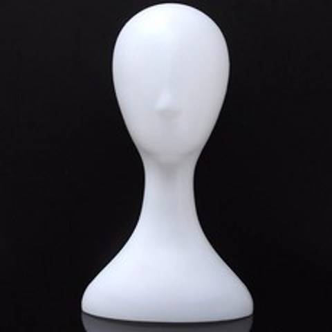 467396 / Cammitever 여성 플라스틱 추상 마네킹 manikin 머리 모델 가발 머리 디스플레이 스탠드 (흰색)