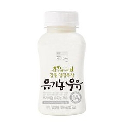 건국우유 가정배달 건국 강원 청정목장 유기농우유 200ml (주5회/4주)