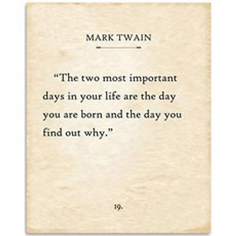 Mark Twain - 가장 중요한 것은 2 - 11x14 Unframmed Typography Book Page 인쇄 - $ 15 미만의 큰 영감과 동기 부여, 본상품, 본상품