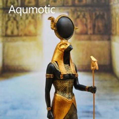 Aqumotic 전쟁의 신 Horus Isis Son 동상 장식 기념 고대 이집트 신화 1pc 독수리 뱀 홀 장식