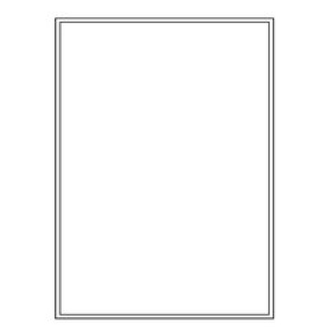 오피스라벨 A4 라벨지 1칸(상지칼선) 100매 흰색 다용도라벨 분류표기용라벨 상칼라벨 폼텍 규격 라벨용지 라벨지, 1칸(상칼)