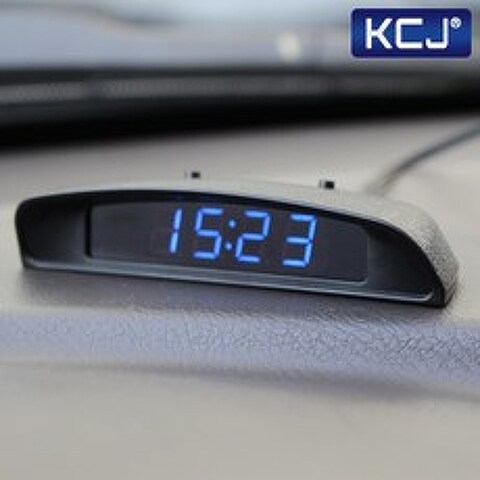 KCJ 차량용시계 4in1 (시계+날짜+온도+볼트) 시계