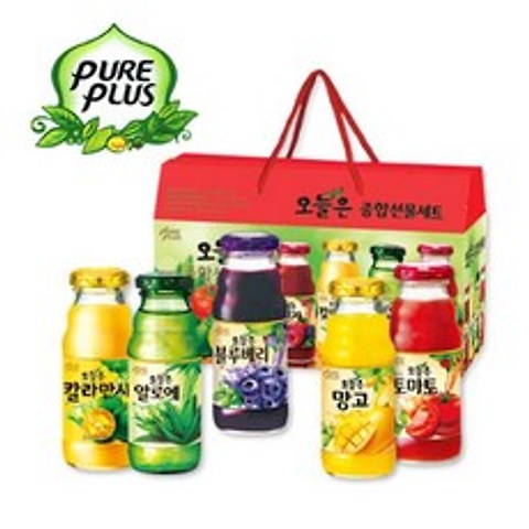 퓨어플러스 PP036 )퓨어플러스 오늘은 종합음료 선물세트(기한21-08-01), 10병, 180ml