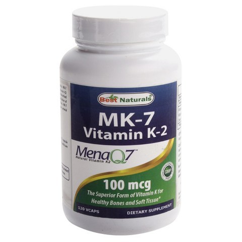베스트네츄럴스 MK-7 비타민 K-2 100mcg 브이캡, 120개입, 1개