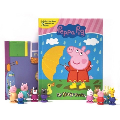 Peppa Pig My Busy Book 페파피그 비지북:미니피규어 10개 + 놀이판, Phidal Publishing