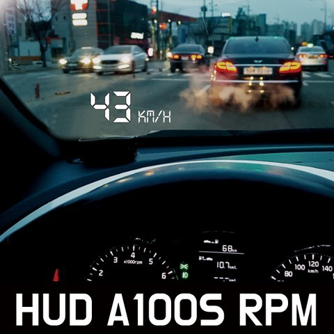 차량용 HUD A100s RPM 헤드업디스플레이 OBD타입