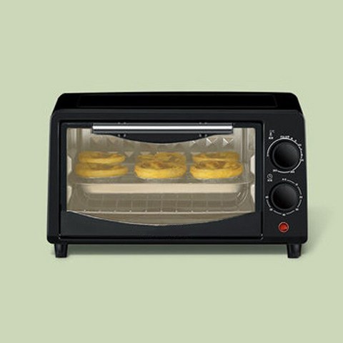 DMWD 가정용 전기 오븐 미니 다기능 베이커리 타이머 토스터 비스킷 빵 케이크 피자 쿠키 베이킹 머신 10L, 02 Black