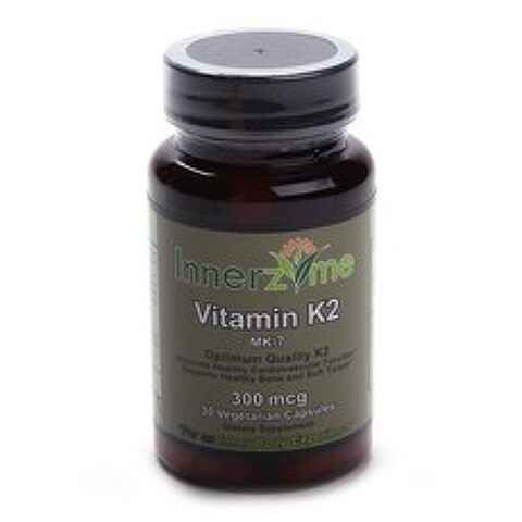 이너자임 비타민 K2 MK-7 300mcg 베지테리안 캡슐, 30개입, 1개