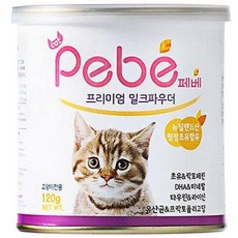 페베 프리미엄 밀크파우더 고양이 분유, 120g, 1개
