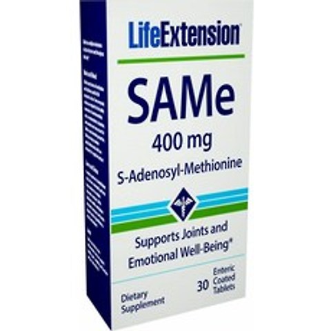 Life Extension SAMe 400mg 엔터릭 코티드 타블렛, 30개입, 1개