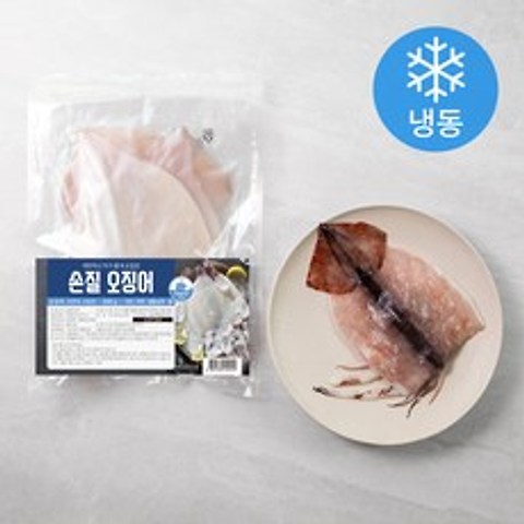 블루씨푸드 손질 오징어 3마리 국산비축품 (냉동), 600g, 1팩