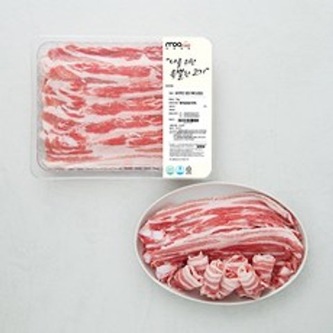 모아미트 보리먹인 대패 삼겹살 (냉장), 1kg, 1팩