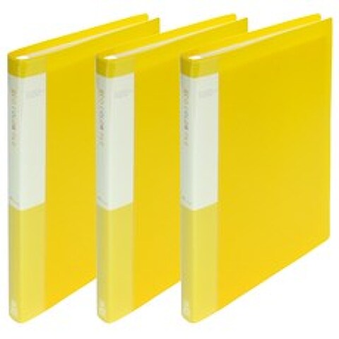 에코청운 PP 클리어화일 A4 20매, 노랑, 3개입